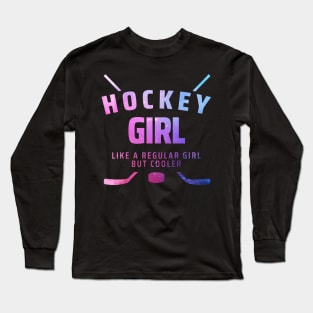 hockey girl Long Sleeve T-Shirt